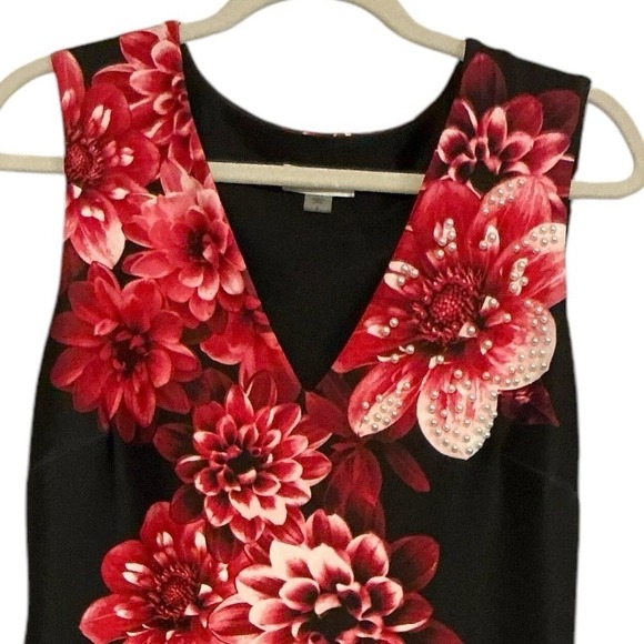 Calvin Klein black & red flower prints size 8‎ - Picture 2 of 9